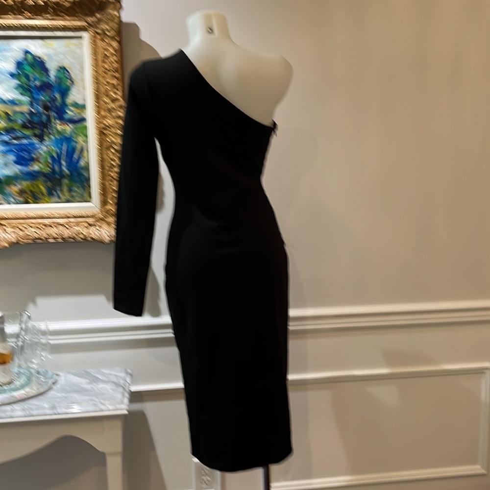 Hours black one shoulder cocktail dress - Picture 3 of 4